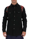 ALEXANDER MCQUEEN ALEXANDER MCQUEEN PLAID HARNESS PANELLED SHIRT