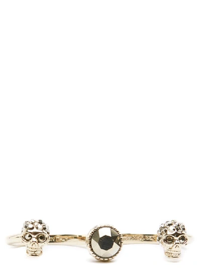 Alexander Mcqueen Two-finger Ring In Not Applicable