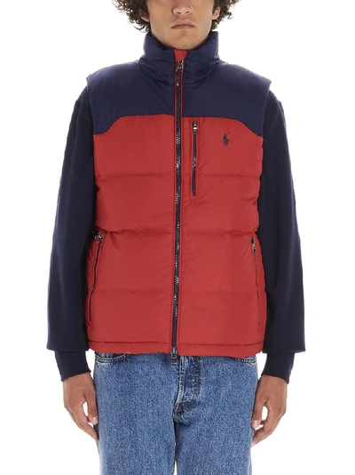 Polo Ralph Lauren Logo Embroidered Down Gilet In Multi