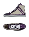 HOGAN REBEL HOGAN REBEL WOMAN SNEAKERS PURPLE SIZE 6 LEATHER, TEXTILE FIBERS,11176314IF 5