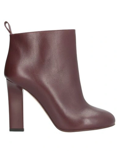 Victoria Beckham Ankle Boot In Maroon