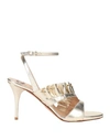 Valentino Garavani Sandals In Gold