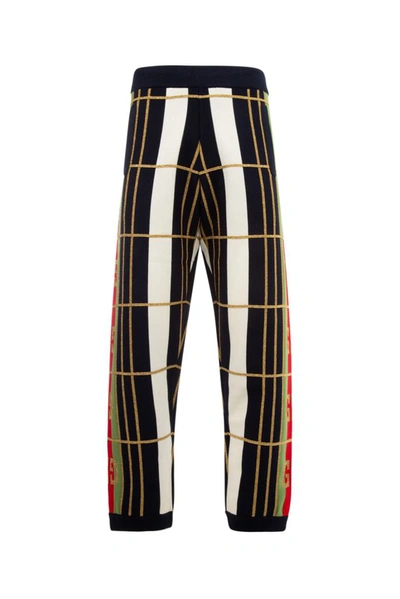 Gucci Gg Lurex Embroidered Trousers In Multi