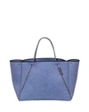STATE OF ESCAPE GUISE PERFORATED TOTE BAG, DENIM FADE,PROD212210191