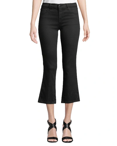 J Brand Selena Mid-rise Crop Boot Jeans In Noir