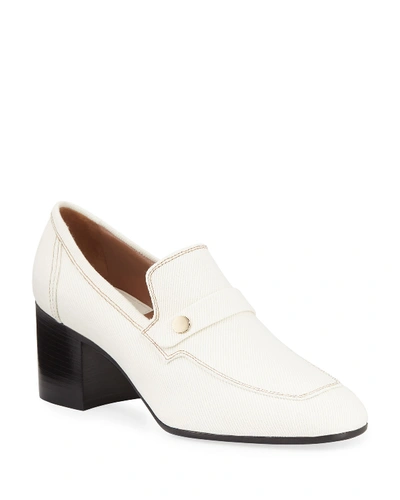 Laurence Dacade Tracy Heeled Canvas Penny Loafers