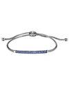 John Hardy Sterling Silver Classic Chain Blue Sapphire Pull-through Mini Chain Bracelet In Blue Sapphire