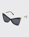 TOM FORD TALLULAH ACETATE BUTTERFLY SUNGLASSES W/ OVERSIZED T TEMPLES,PROD151860061