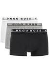 HUGO BOSS THREE-PACK OF STRETCH-COTTON TRUNKS WITH LOGO WAISTBANDS MEN'S UNDERWEAR AND NIGHTWEAR SIZE S
