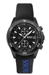 HUGO BOSS Chronograph watch with double-injection rubber strap