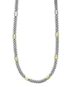 Lagos Cavier 18k Yellow Gold & Sterling Silver Necklace In Two Tone