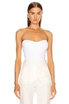 CUSHNIE STRAPLESS FITTED KNIT TOP,CUSH-WS107
