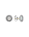Lagos Sterling Silver Maya Mother-of-pearl Circle Earrings In White/silver