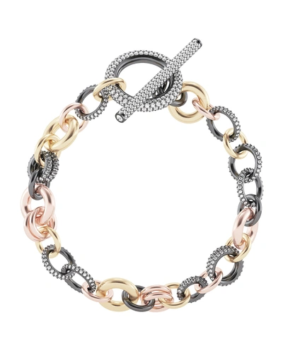 Spinelli Kilcollin 18k Gold & Silver Multi-chain Bracelet W/ Diamonds, 8"l