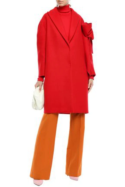 Delpozo Woman Bow embellished Wool And Cashmere blend Felt Coat
