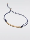 LOREN STEWART EASTSIDER CORD BRACELET - 14KT GOLD WITH BLUE ADJUSTABLE CORD