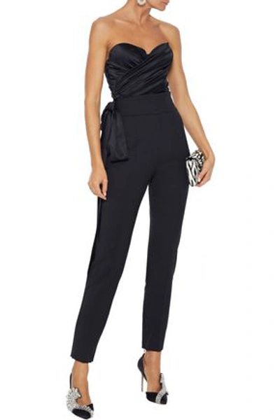 Alexandre Vauthier Wool-blend Twill Slim-leg Trousers In Black