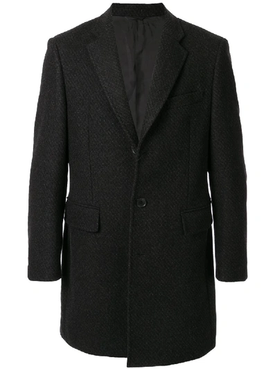 D'urban Single-breasted Tailored Coat In Black