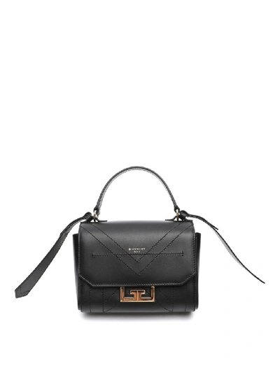Givenchy Eden Mini Black Leather Bag In Grey
