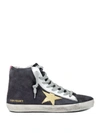 GOLDEN GOOSE FRANCY HIGH TOP LEATHER SNEAKERS,29292dbb-b744-6a63-60ea-50a16589ae5b