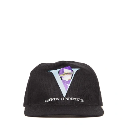 Valentino Garavani V Face Ufo Baseball Hat In Black