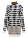 CHLOÉ DIAMOND TURTLENECK SWEATER DRESS,CD41B92F-A9D2-C572-6965-AFAB47CE4DBD