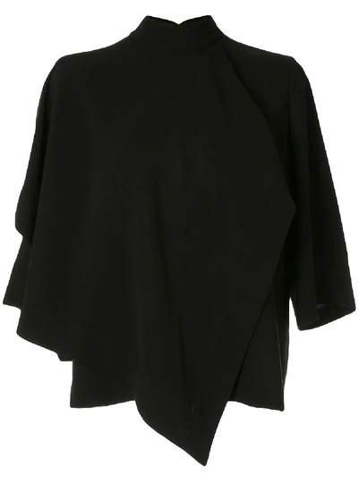 Akira Naka Draped Design Blouse In Black