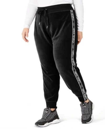 Calvin Klein Performance Plus Size Logo Jogging Pants In Black
