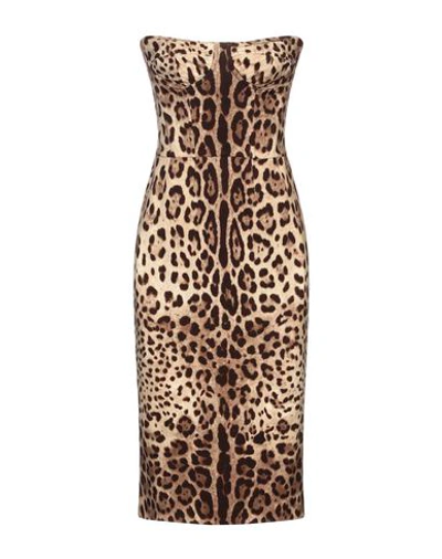 Dolce & Gabbana Formal Dress In Beige