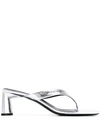 BALENCIAGA DOUBLE-SQUARE 60MM OPEN-BACK SANDALS