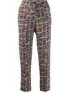 ETRO TWEED PRINT CROPPED TROUSERS