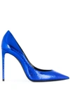 SAINT LAURENT ANJA SNAKESKIN EFFECT PUMPS