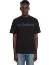 ARIES NO PROBLEM SS T T-SHIRT IN BLACK COTTON,11159345