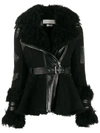 ALEXANDER MCQUEEN BELTED SHEARLING JACKET