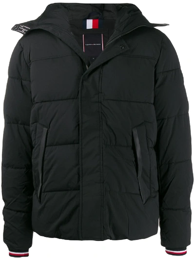 Tommy Hilfiger Hooded Puffer Jacket In Black