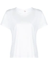 Re/done Solid-colour Crewneck T-shirt In Optic White