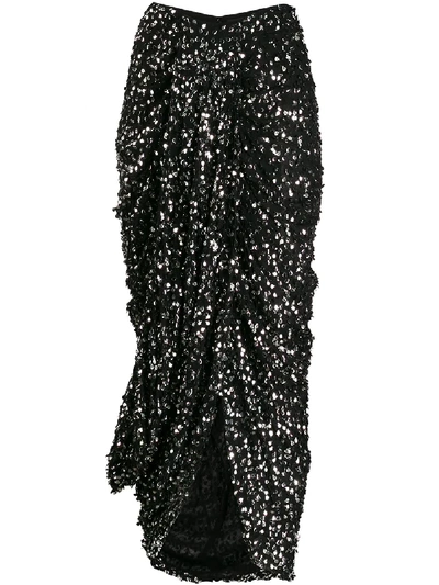 Isabel Marant “calliand”带装饰雪纺中长款半身裙 In Black