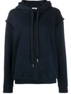 See By Chloé Scalloped Trim Hoodie In Blue