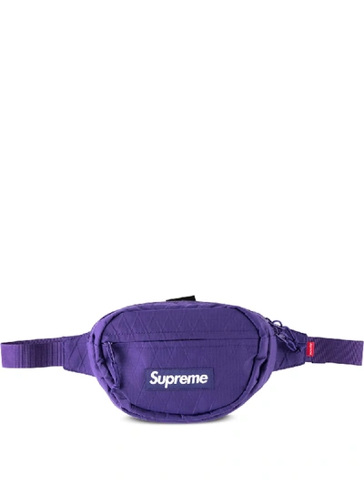 Supreme Logo Patch Belt Bag In Purple
