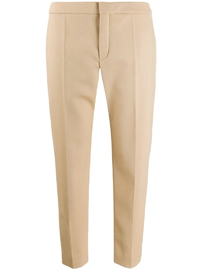 Chloé Tailored Cropped Trousers In Neutrals