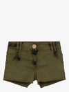 BALMAIN BALMAIN DISTRESSED STRETCH DENIM SHORTS,TF15390D00414307610