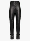 BOTTEGA VENETA ANKLE STRAP LEATHER TROUSERS,604518VKLA014553758