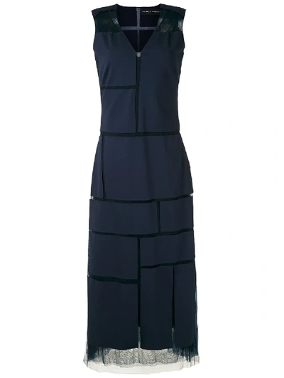 Gloria Coelho Panelled Dress In Blue