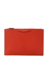 Givenchy Zipped Logo Clutch In 橘色