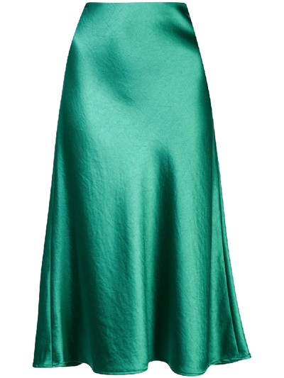Milly Midi Shift Skirt In Green