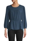 BCBGMAXAZRIA SHIRRED WAIST TOP,0400011594617