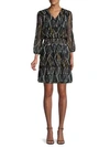 DKNY Printed Blouson Dress,0400011991012