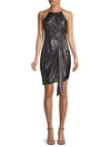 ADRIANNA PAPELL ASYMMETRICAL MINI DRESS,0400011926585