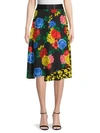 ALICE AND OLIVIA MIXED-PRINT SILK SKIRT,0400011858864