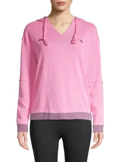Nanette Lepore Pullover Cotton-blend Hoodie In Pink